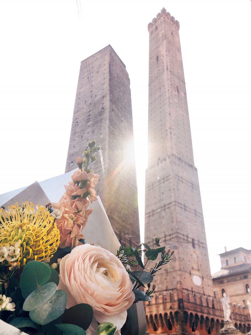 due torri Bologna fiori