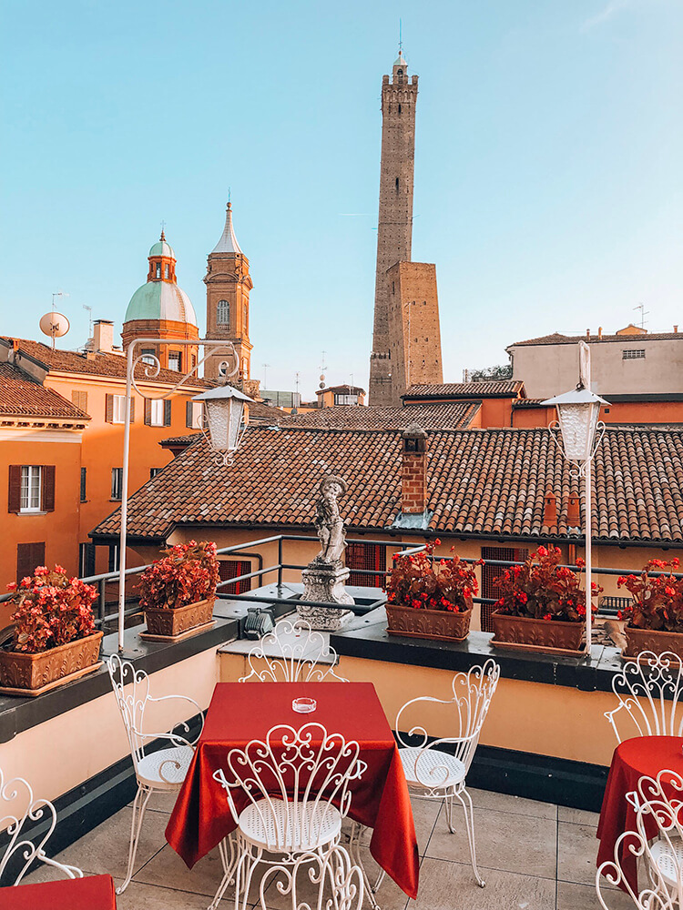 hotel centro Bologna con terrazzo panoramico